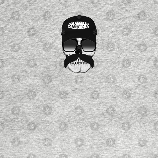 Skull Los Angeles California Cap by wamtees